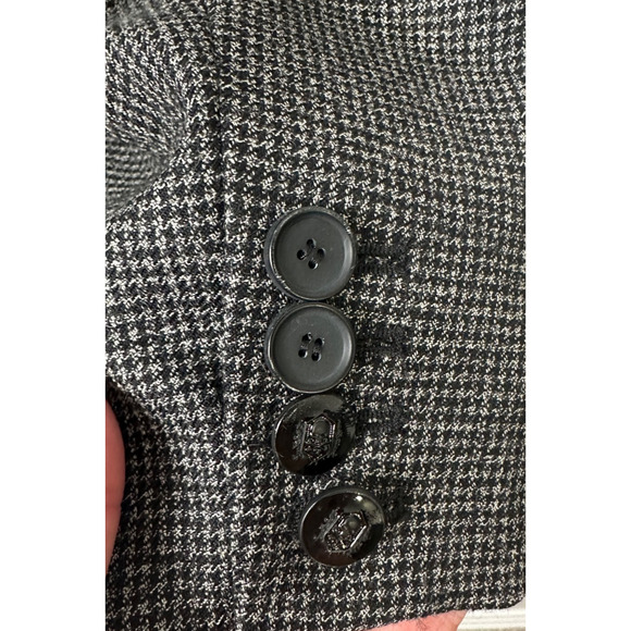 The Kooples Mens Wool Herringbone Long Sleeve Blazer Coat Gray Size 48 Lined - Picture 4 of 9